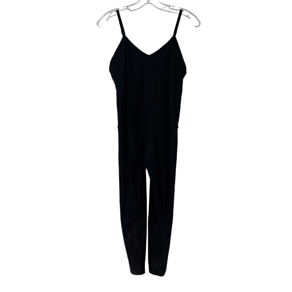Beyond Yoga Alloy Ombre Elevation Jumpsuit Black Foil Metallic Medium Women's